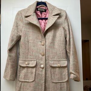 bebe Multicolor Tweed Trench Coat